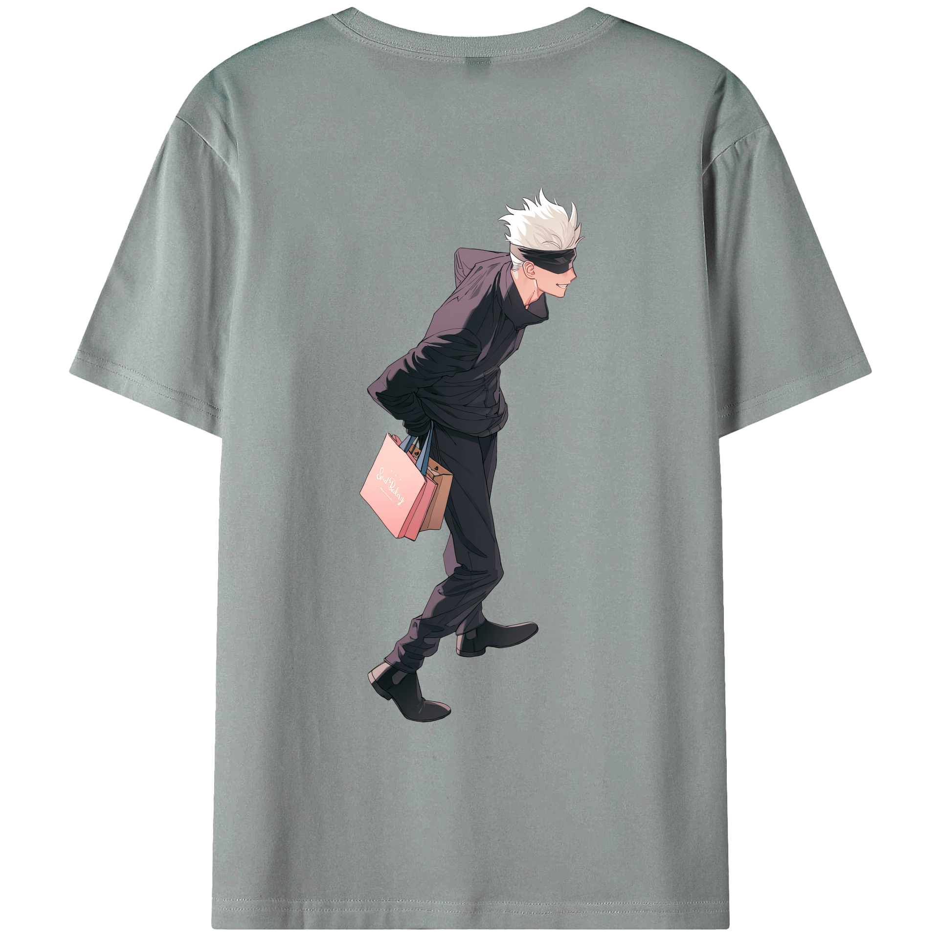 （画像用） 呪術廻戦 Jujutsu Kaisen 綿100％ メンズ半袖Tシャツ（バックプリント） 通気性